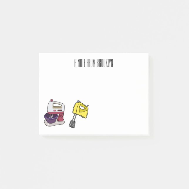 Bloco De Notas Figura de desenho animado do Mixer (Frente)