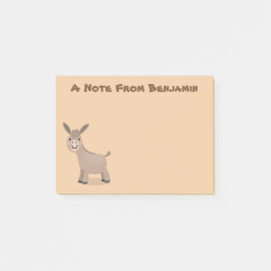 Bloco De Notas Figura de desenho animado em miniatura feliz e bon
