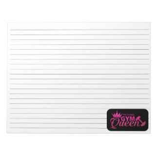 Bloco De Notas Fila de glitter rosa quente personalizada