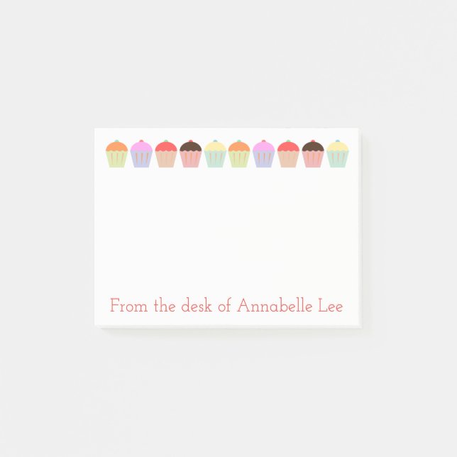 Bloco De Notas Fileira do cupcake (Frente)