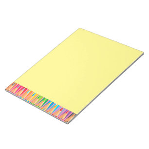 Bloco De Notas Fileiras de lápis coloridos