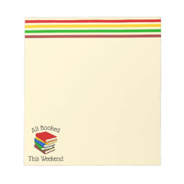 Bloco de Notas Fim de Semana dos Amantes de Livros