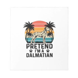 Bloco De Notas Fingir Que Sou Um Cão Dalmatian Vintage