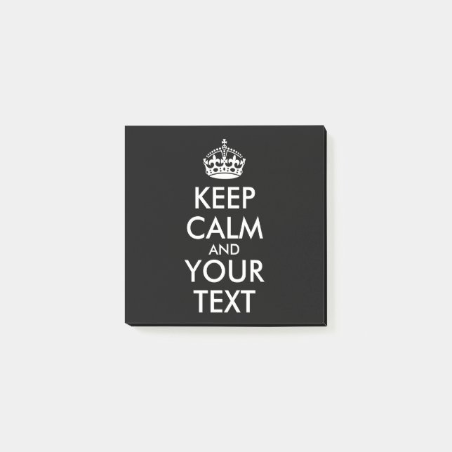 Bloco De Notas Fique calma e continue - Crie o seu (Frente)