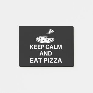 Bloco De Notas Fique Calmo E Coma Pizza