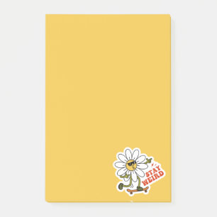 Bloco De Notas Fique Estranho Skateboarding Daisy