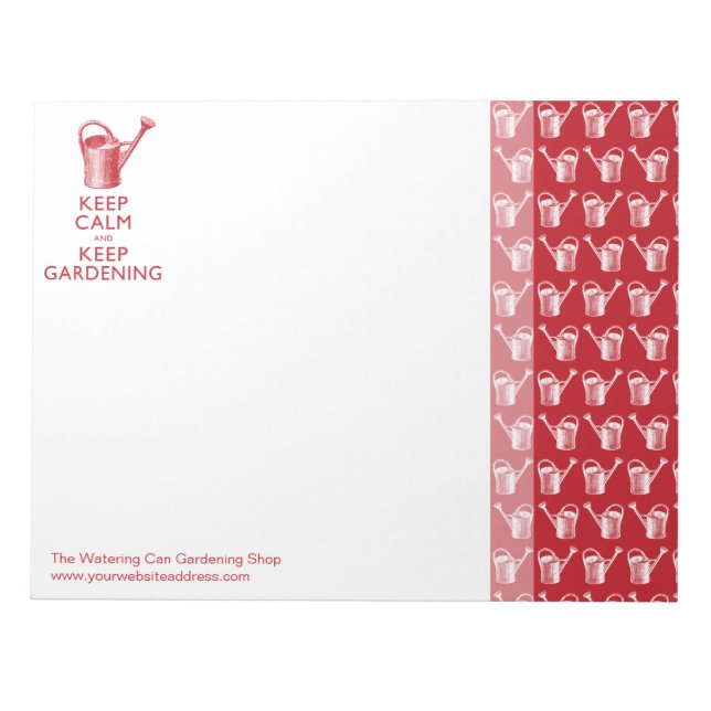 Bloco De Notas Fique tranquilo e mantenha o jardineiro engraçado (Frente)