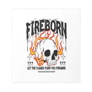 Bloco De Notas Fireborn Skull Urban Streetwear