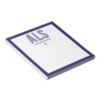 Bloco De Notas Fita Azul de Consciência ALS