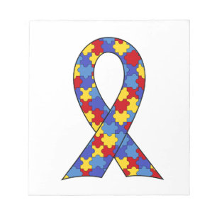 Bloco De Notas Fita da consciência do autismo