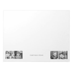 Bloco De Notas Fita Personalizada de Colagem de Fotografias B/W "