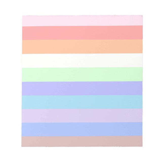 Bloco De Notas Fitas arco-íris de cores Pastel (Frente)