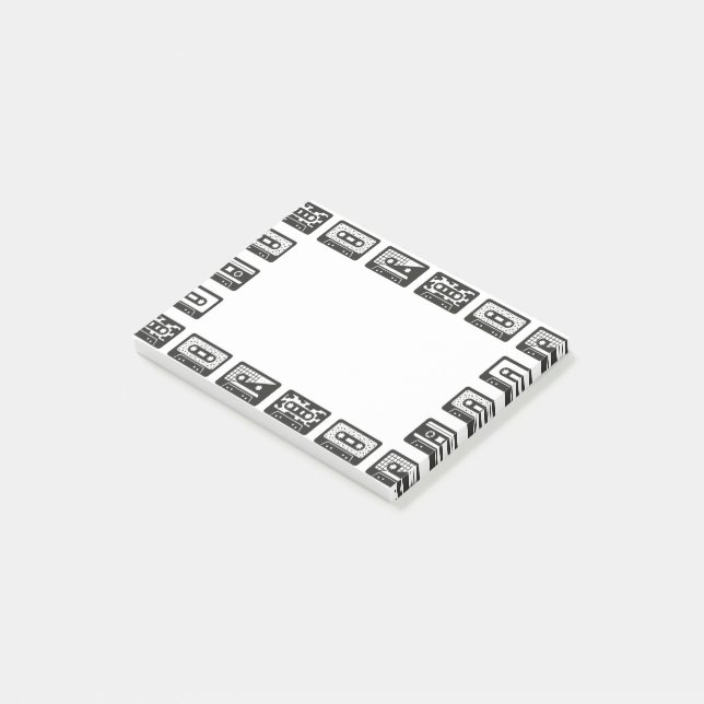 Bloco De Notas Fitas Cassete Post-It Notes (Inclinado)