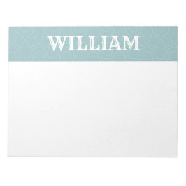 Bloco De Notas Fitas simples de nomes personalizados de azul-bebê