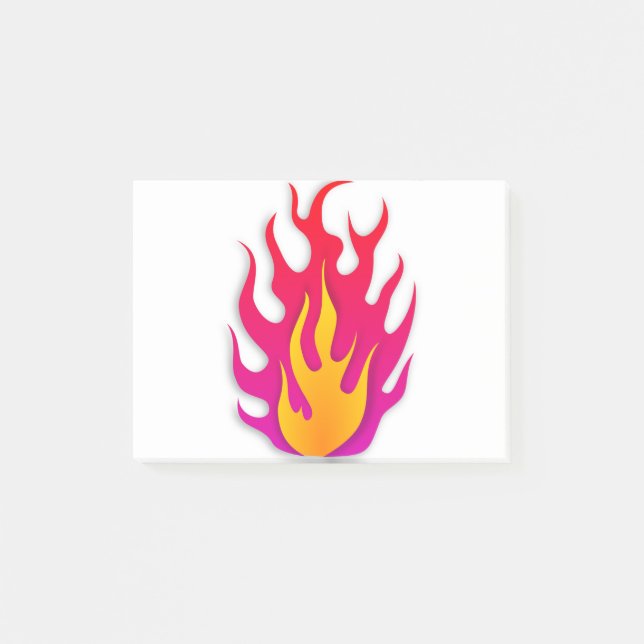 Bloco De Notas Flame Flammable Hot Fire Burning (Frente)