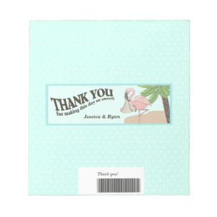 Bloco De Notas Flamingo Baby Candy Bar Wrap