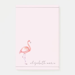 Bloco De Notas Flamingo Cor-de-Água Rosa Personalizado