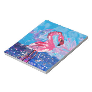 Bloco De Notas Flamingo Painting