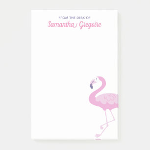 Bloco De Notas Flamingo Rosa-Bonito Da Mesa De