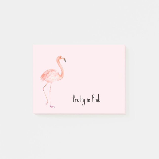 Bloco De Notas Flamingo Rosa Tropical (Frente)