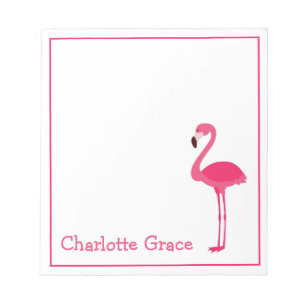 Bloco De Notas Flamingo Rosa Tropical Personalizado