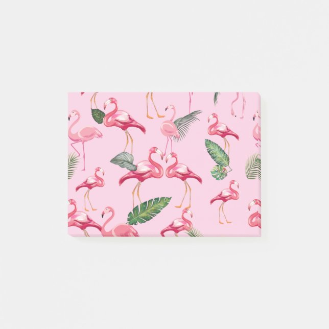 Bloco De Notas Flamingos Amam o Padrão 5 (Frente)
