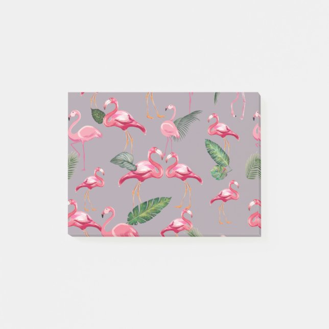 Bloco De Notas Flamingos Amam o Padrão 6 (Frente)