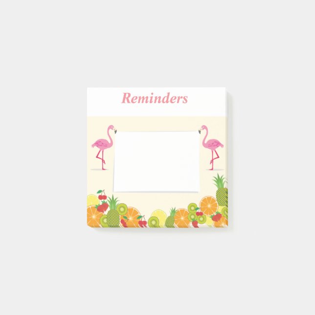 Bloco De Notas Flamingos Rosa (Frente)
