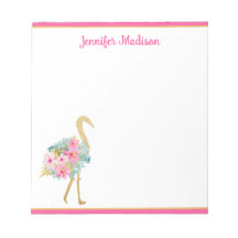 Flamingos Rosa e Dourado Tropical Com Flores