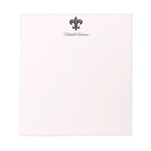 Bloco De Notas Fleur de Lis Paris francês parisiense personalizad