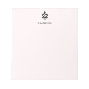 Bloco De Notas Fleur de Lis Paris francês parisiense personalizad