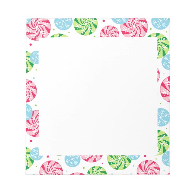 Bloco De Notas Floco de neve Feriado (Frente)