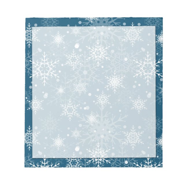 Bloco De Notas Flocos de neve com manchas brancas (Frente)