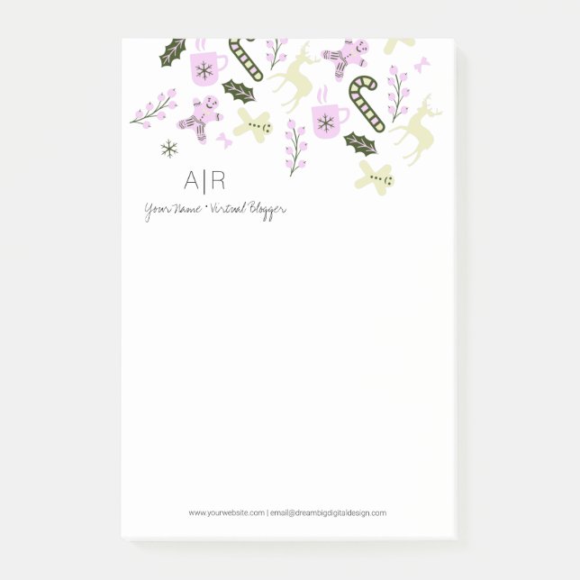 Bloco De Notas Flocos de neve com pão de Natal (Frente)