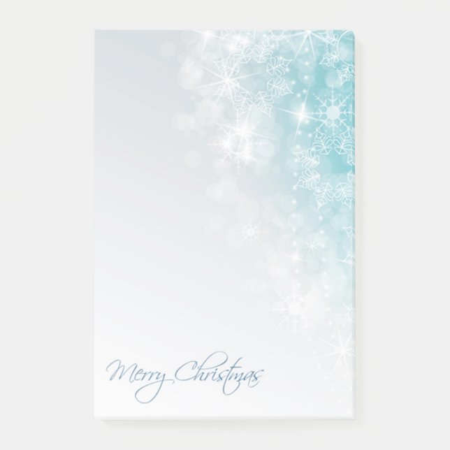 Bloco De Notas Flocos de neve de Natal (Frente)