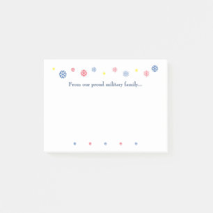 Bloco De Notas Flocos de neve de Natal da Família Militar