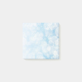 Bloco De Notas Flocos de neve de Natal em um fundo azul