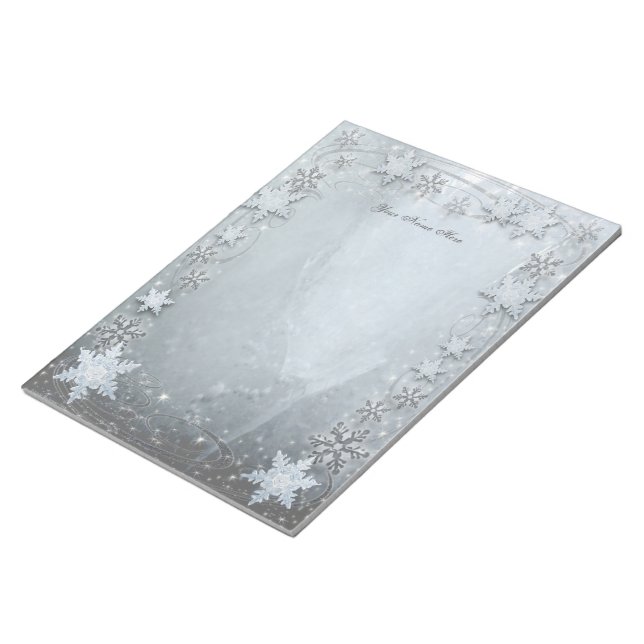 Bloco De Notas Flocos de neve no gelo (Inclinado)