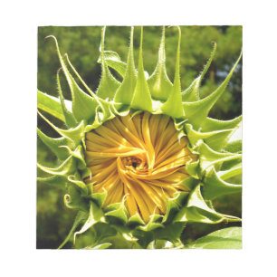 Bloco De Notas Flor amarelo divertido Sunflower