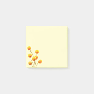 Bloco De Notas Flor australiana indígena Billy Button Amarelo