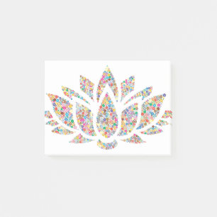 Bloco De Notas Flor Colorido de Lotus
