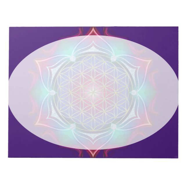 Bloco De Notas Flor da Vida / Blume des Lebens - Mandala IV (Frente)