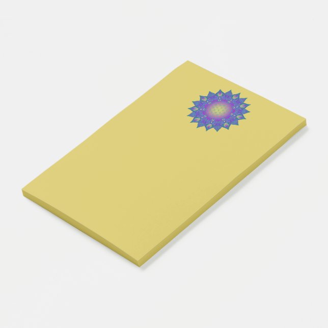 Bloco De Notas Flor da Vida - Mandala Indiana 3 (Inclinado)