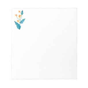 Bloco De Notas Flor de aquarela amarela