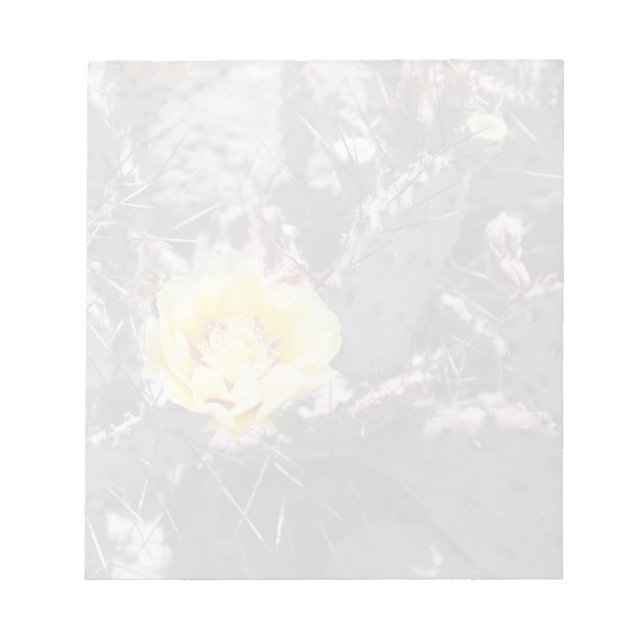 Bloco De Notas Flor de cacto amarela (Frente)