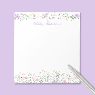 Bloco De Notas Flor de Campo Personalizada