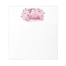Bloco de Notas Flor de Cerejeira Rosa