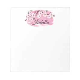 Bloco de Notas Flor de Cerejeira Rosa