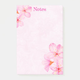 Bloco De Notas Flor de Cerejeira Rosa Bonito Personalizado