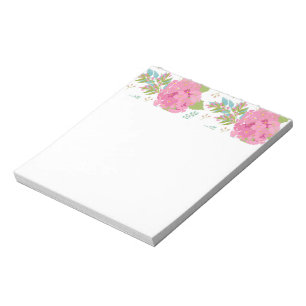Bloco De Notas Flor de Cor-de-Rosa Botânica Floral Florescimento